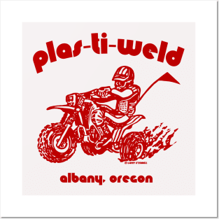 Plas-Ti-Weld Logo in dark red Posters and Art